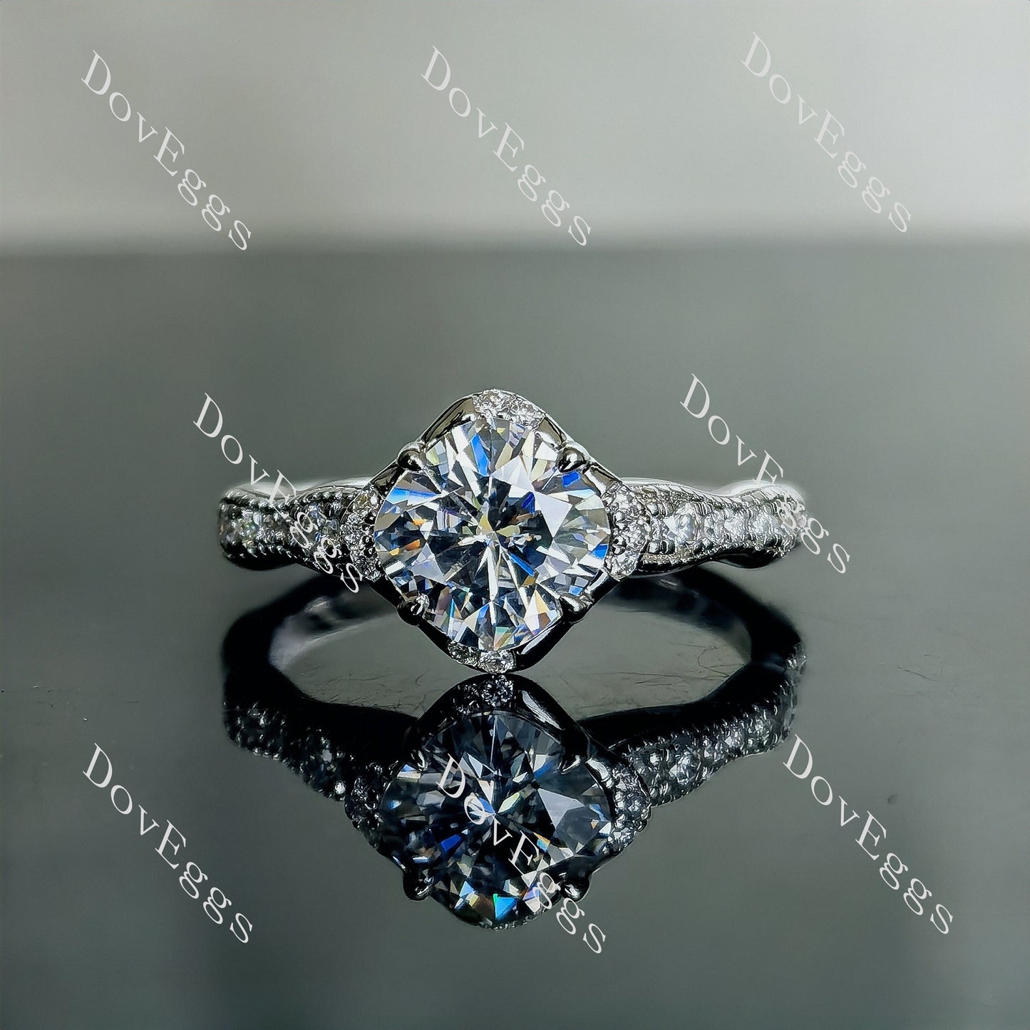 DovEggs 1.5ct (G-H-I) Color Cushion moissanite Engagement Ring (Amazon clearance)