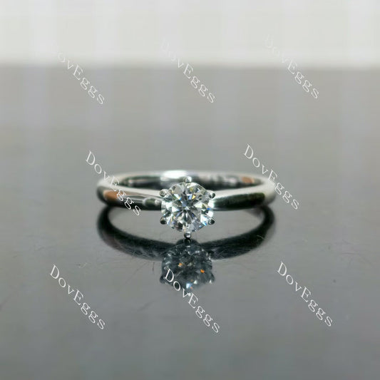 (size 6) Doveggs 18K white gold 0.5ct round lab grown diamond engagement ring