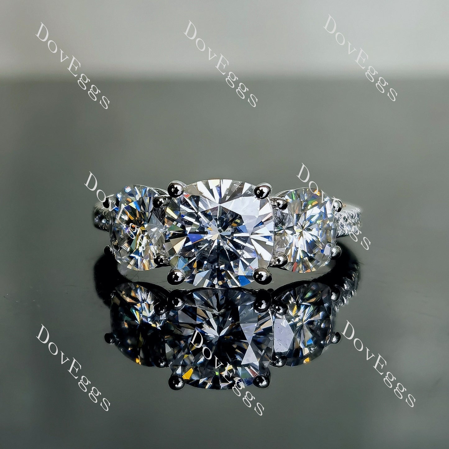 DovEggs 14K Yellow Gold & Sterling Silver 4ct cushion moissanite Ring (Amazon clearance)