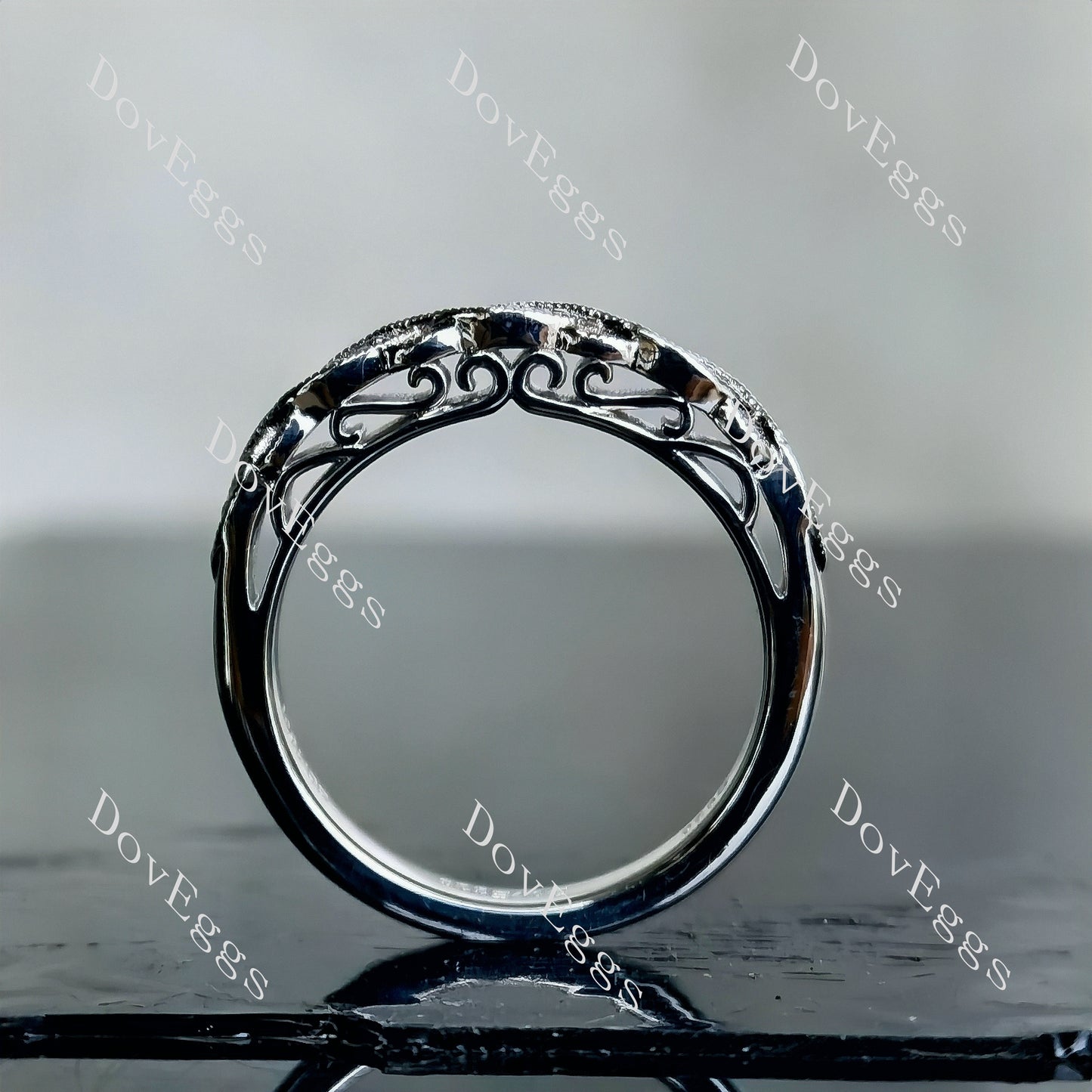 DovEggs 1.5ct (G-H-I) Color Pear Vintage moissanite Engagement Ring/Bridal Set (Amazon clearance)