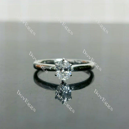 (size 6) Doveggs 18K white gold 0.5ct oval lab grown diamond engagement ring
