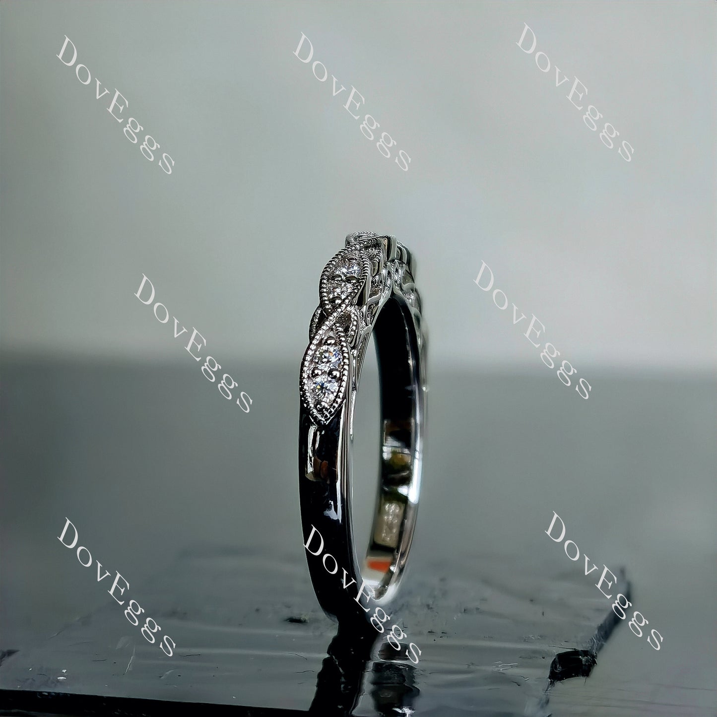 DovEggs 1.5ct (G-H-I) Color Pear Vintage moissanite Engagement Ring/Bridal Set (Amazon clearance)