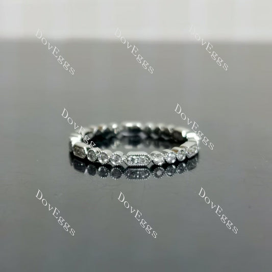 (size 4.75) Doveggs 14K white gold 0.24cttw round lab grown diamond wedding band-1.8mm band width