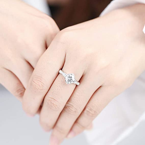 DovEggs 1.5ct (G-H-I) Color Cushion moissanite Engagement Ring (Amazon clearance)