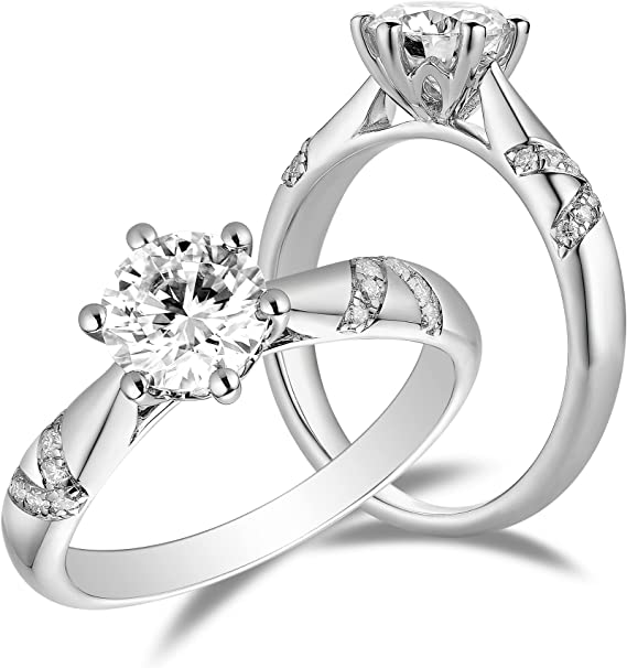 Solitaire Ring Amazon Engagement Rings DovEggs 1ct (G-H-I) Color