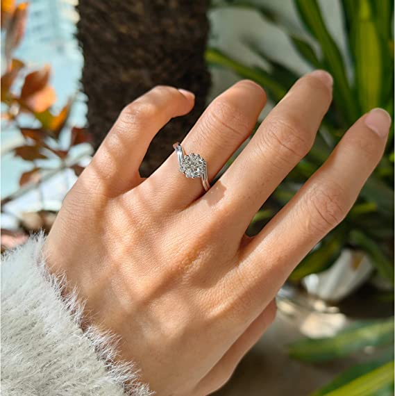 DovEggs 1ct (G-H-I) Color Round Solitaire moissanite Engagement Ring (Amazon clearance)